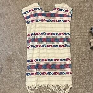 Multicolor Striped Fringe Dress